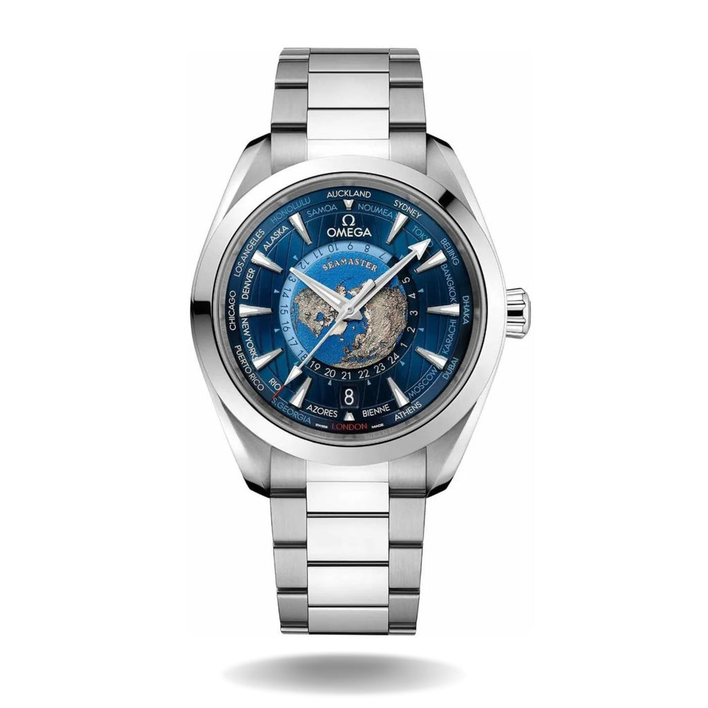 Omega Seamaster Aqua Terra Worldtimer Co-Axial Bracelet Blue Dial