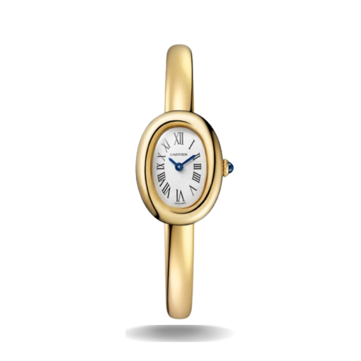 Cartier Baignoire Small Model Gold white Roman Dial Women's Watch