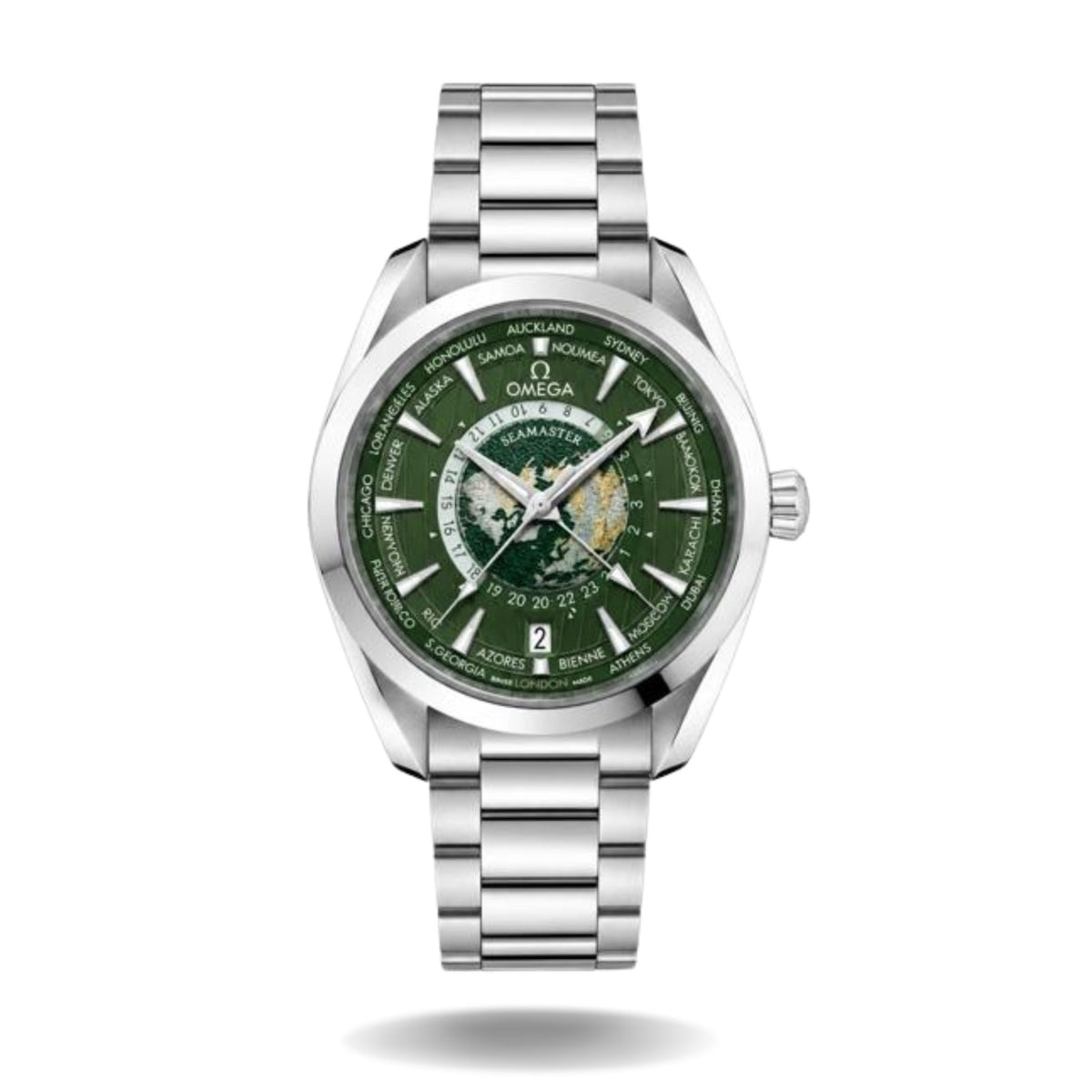Omega Men’s Watch Seamaster Aqua Terra Worldtimer Green Dial