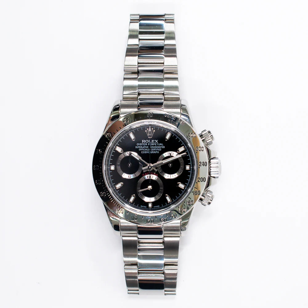Rolex Cosmograph Daytona  Black Dial Stainless Steel watch