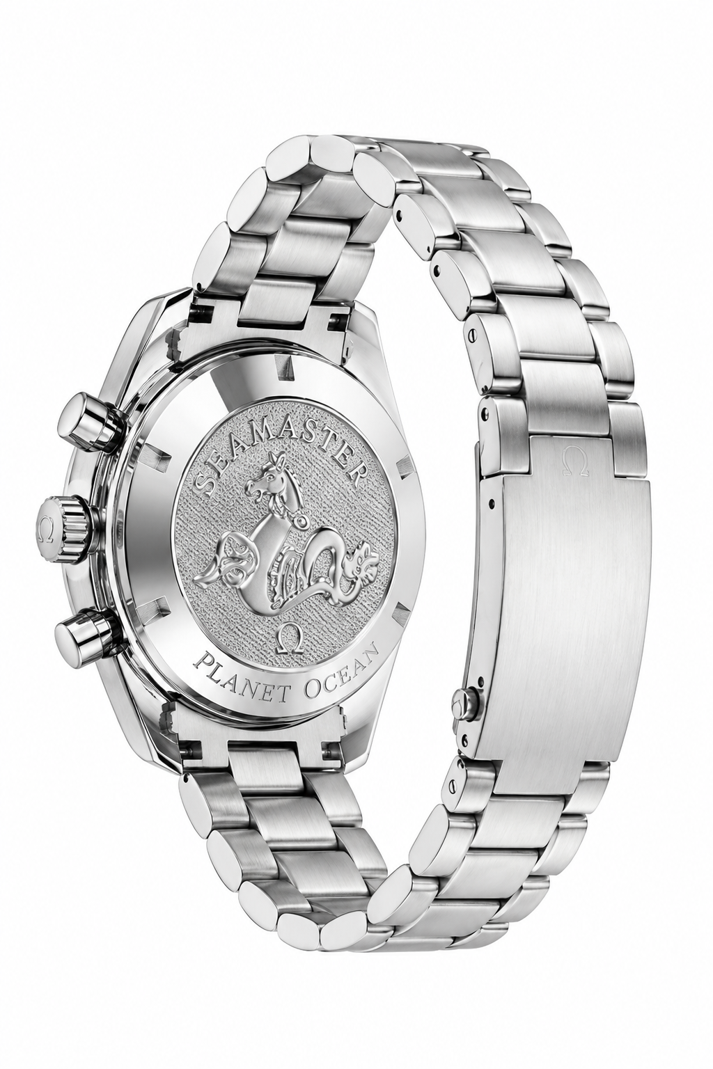 Omega Aqua Terra Worldtimer  White Metal Strap