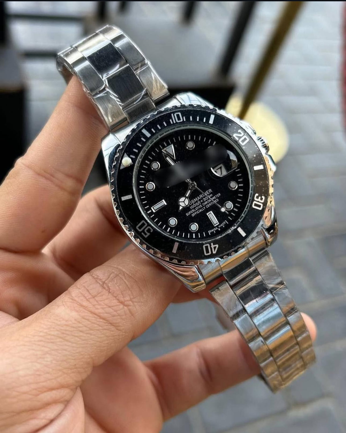 Rolex Submariner  Stainless Steel Date Watch - Black Dial