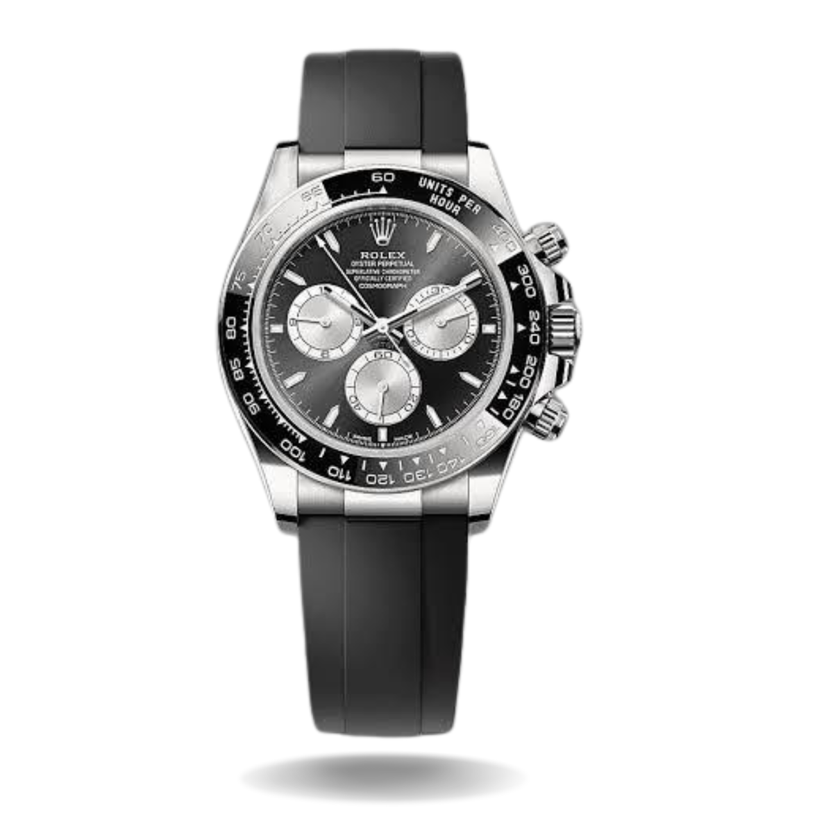 Rolex Silver Cosmograph Daytona Black Men