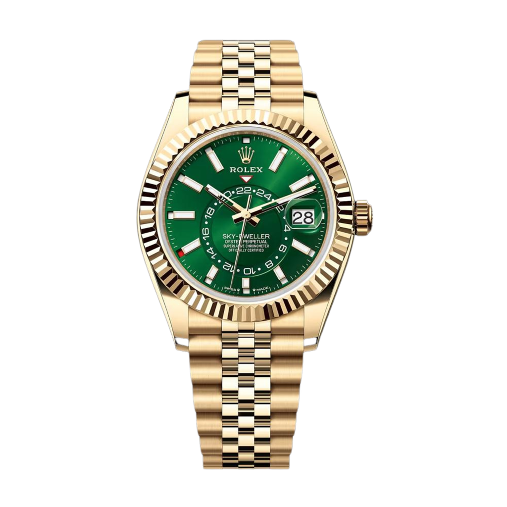 Rolex Sky-Dweller Yellow Gold Fluted Bezel