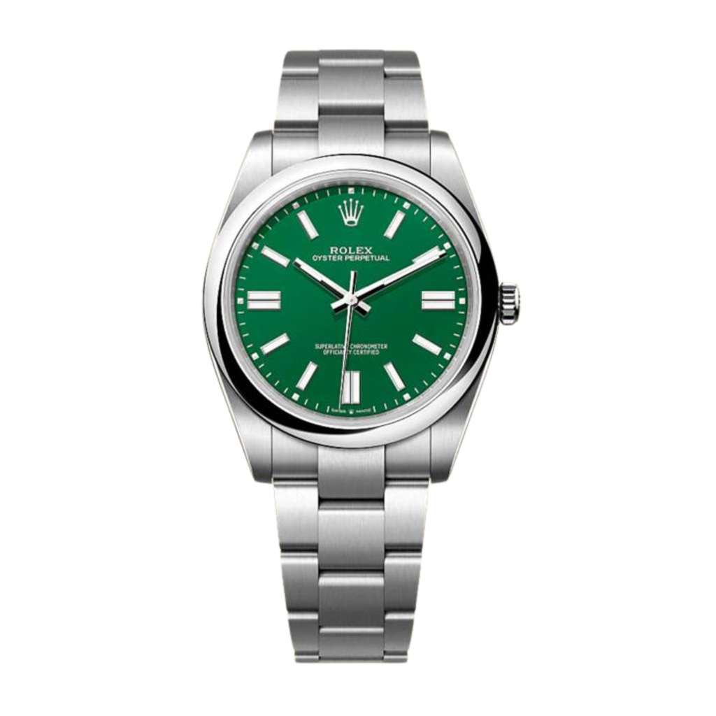 Rolex Oyster Perpetual  Green Index Dial