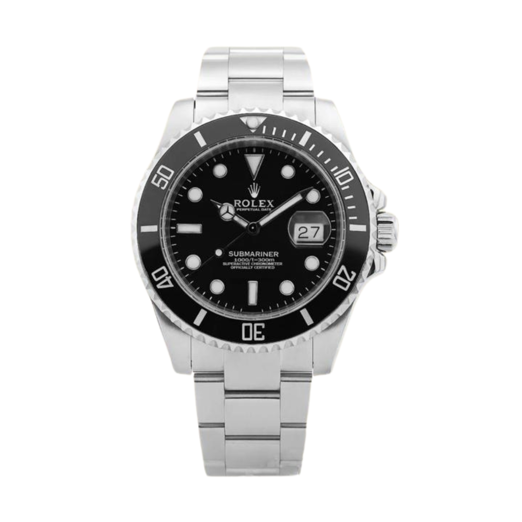 Rolex Submariner  Stainless Steel Date Watch - Black Dial