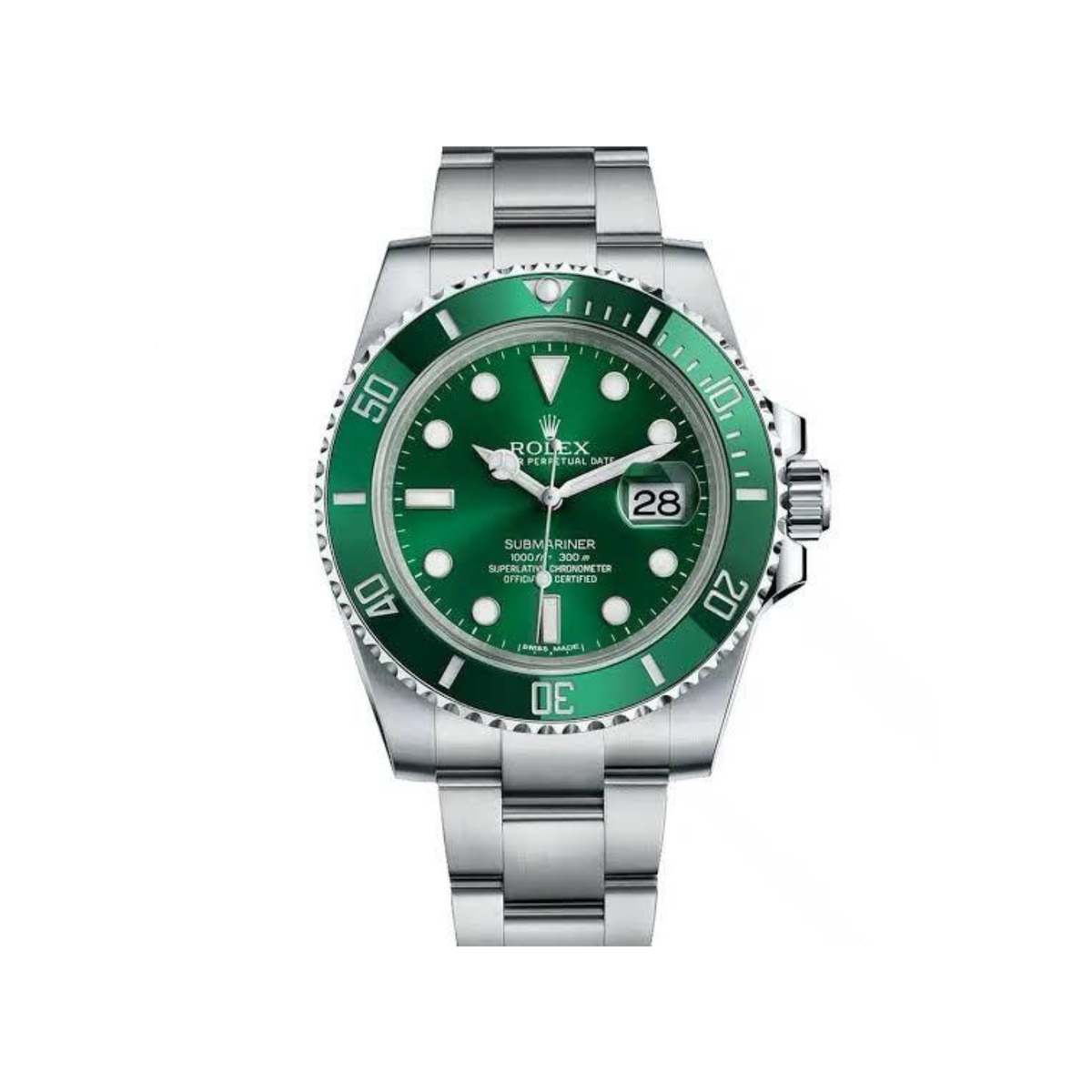 Rolex Submariner Date 116610LV 'Hulk' Stainless Steel Green Dial Men Watch