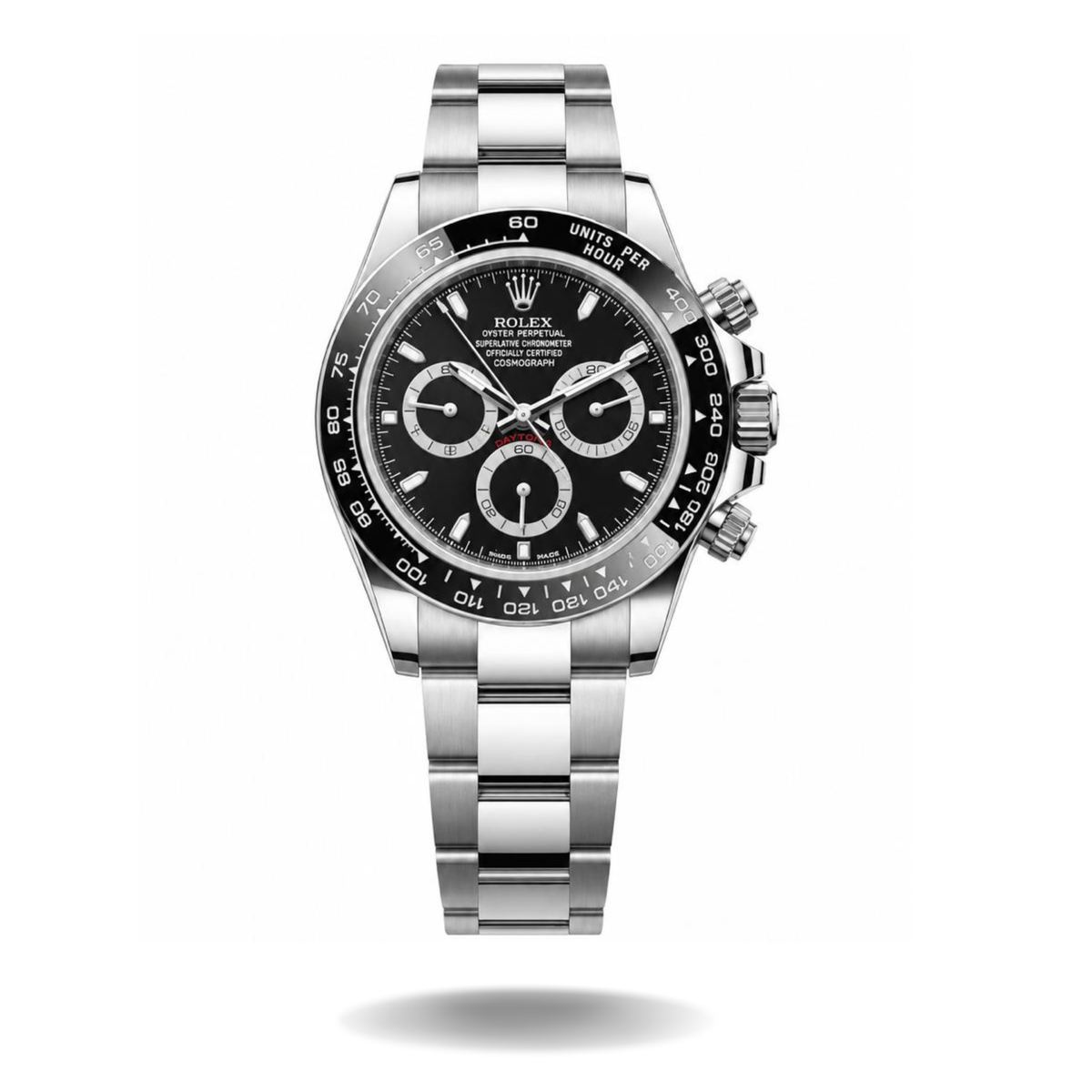 Rolex Cosmograph Daytona Black Dial Stainless Steel Watch