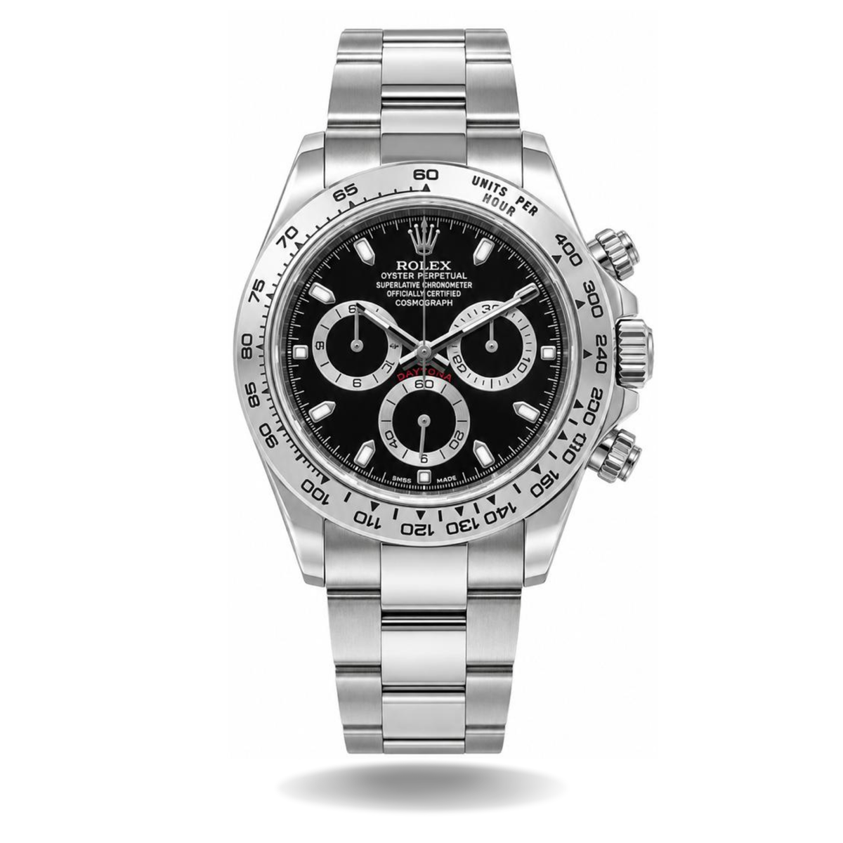 Rolex Cosmograph Daytona  Black Dial Stainless Steel watch